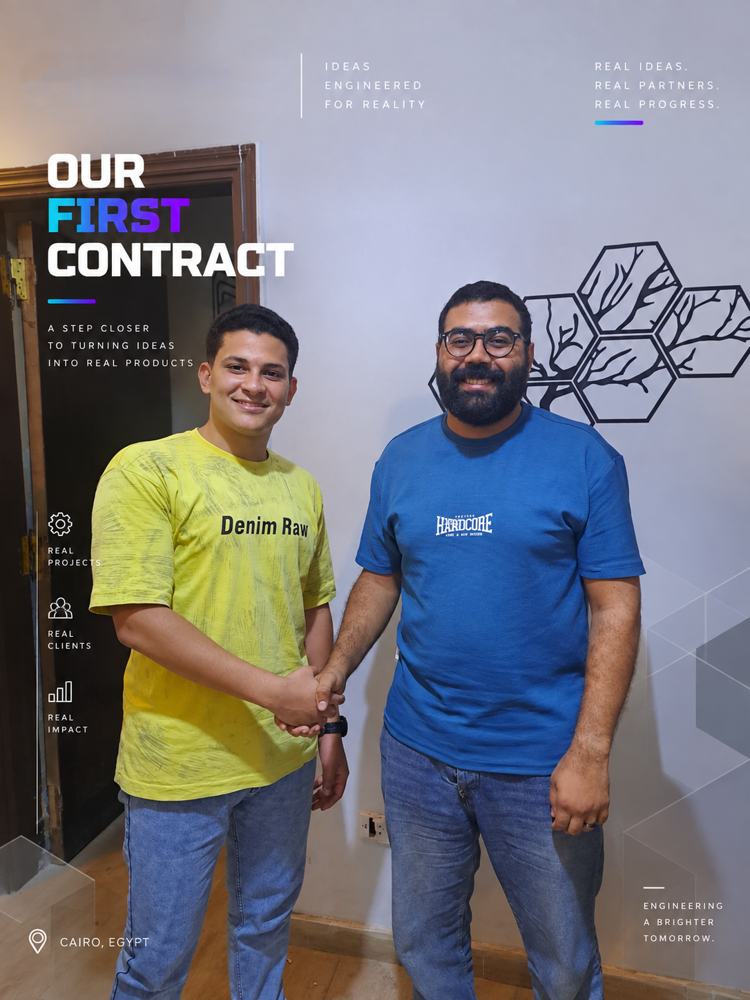 Two people shaking hands: SOVIQ’s first contract, Cairo